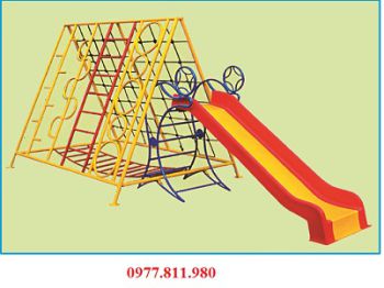 Bộ thang leo, cầu trượt đa năng số 3